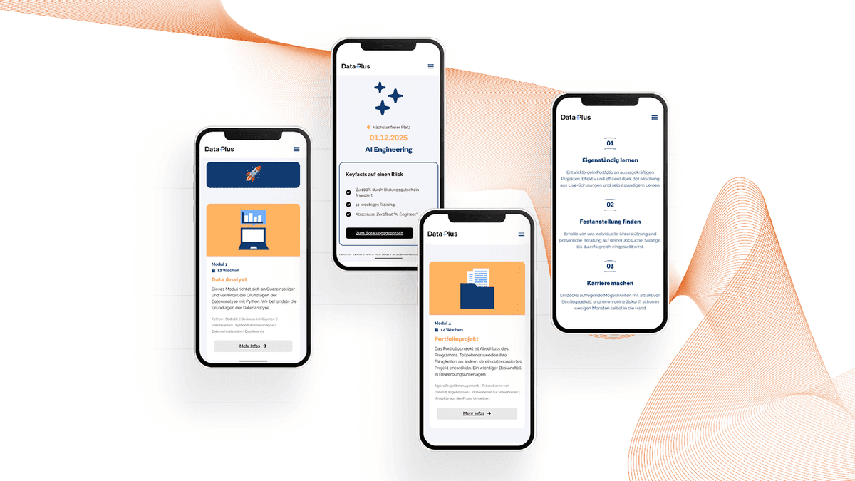 Eine Website für DataPlus Education